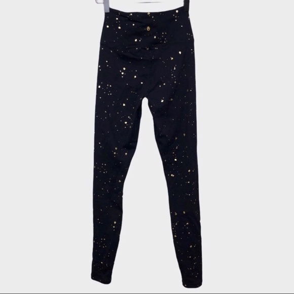 Spiritual Gangster Women’s Foil Print Essential Leggings Black Gold Size XS - Picture 4 of 9